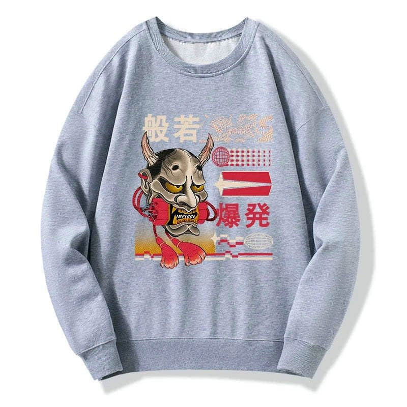 Vintage Hannya Mask Sweatshirt Trending Streetwear