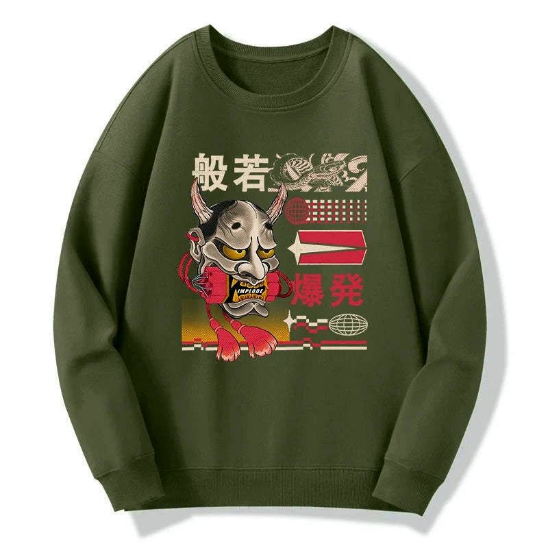 Unisex Hannya Mask Sweatshirt Gift Idea