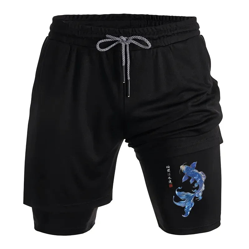 Lucky Koi Fish Shorts for Summer