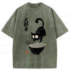 washed cat tee for everyday wear