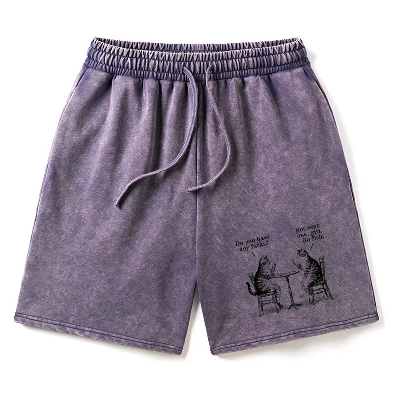 Japanese Vintage Cat Shorts for Summer