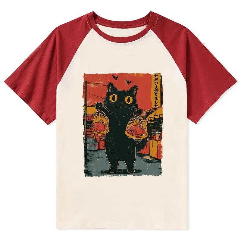 Kyoto Cat Fishing T-shirt Trending