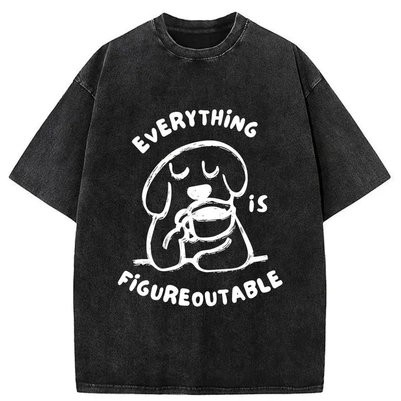 Japanese Vintage Washed T-Shirt for Daily Wear
