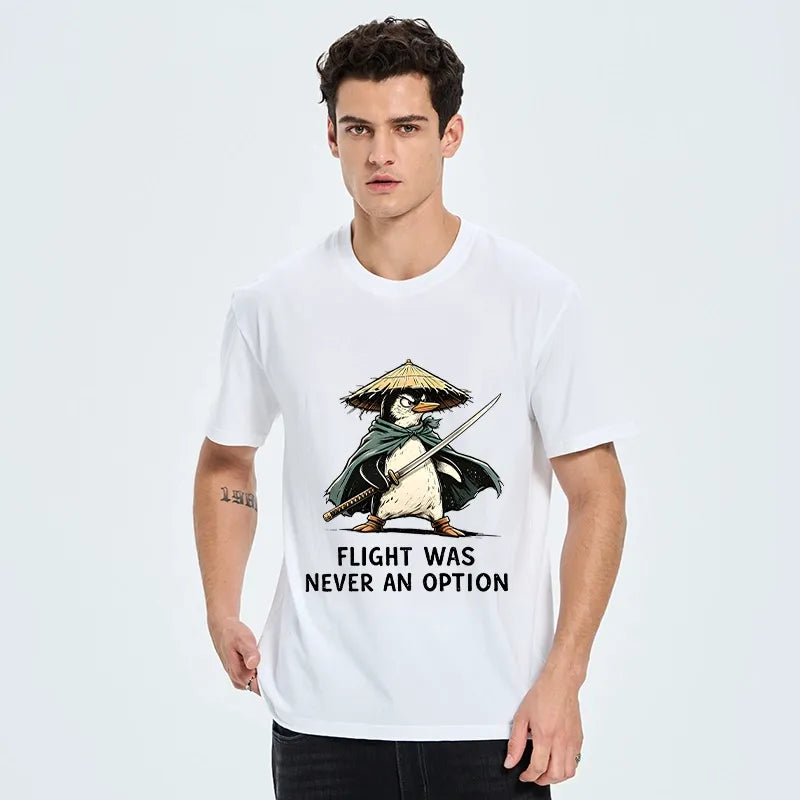 Kyoto-Lion Samurai Penguin Classic T-Shirt