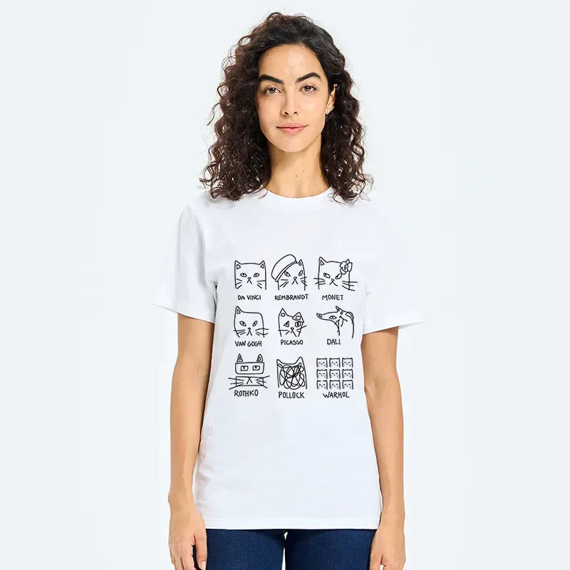 Vintage ukiyo-e cat t-shirt free shipping