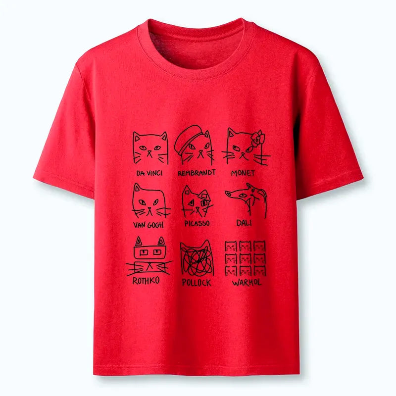 Classic unisex cat t-shirt for street style