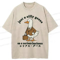 Kyoto-Lion Silly Goose On A Serious Business Washed T-Shirt