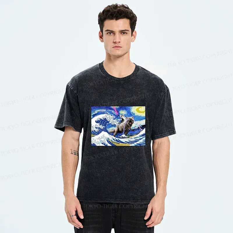 vintage washed unisex cotton t-shirt