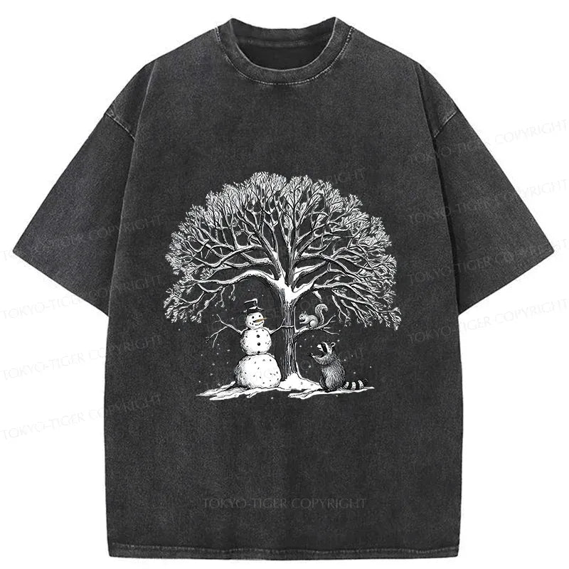 Kyoto-Lion Winter Washed T-Shirt for Daily Wear