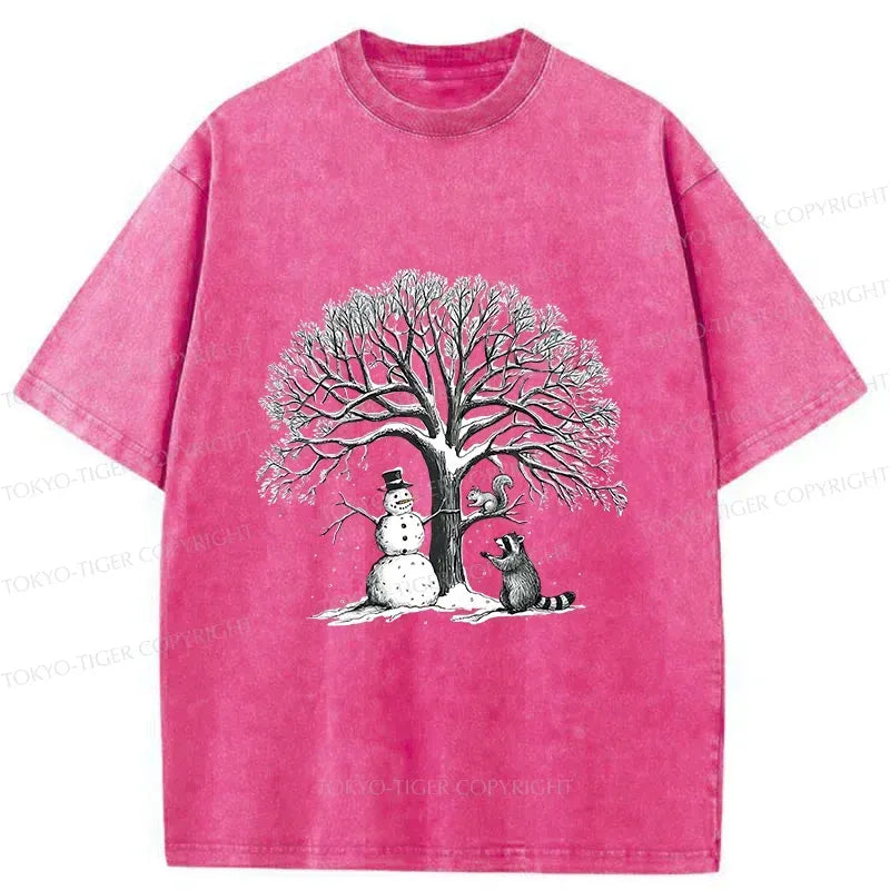Kyoto-Lion Winter Washed T-Shirt for Daily Wear
