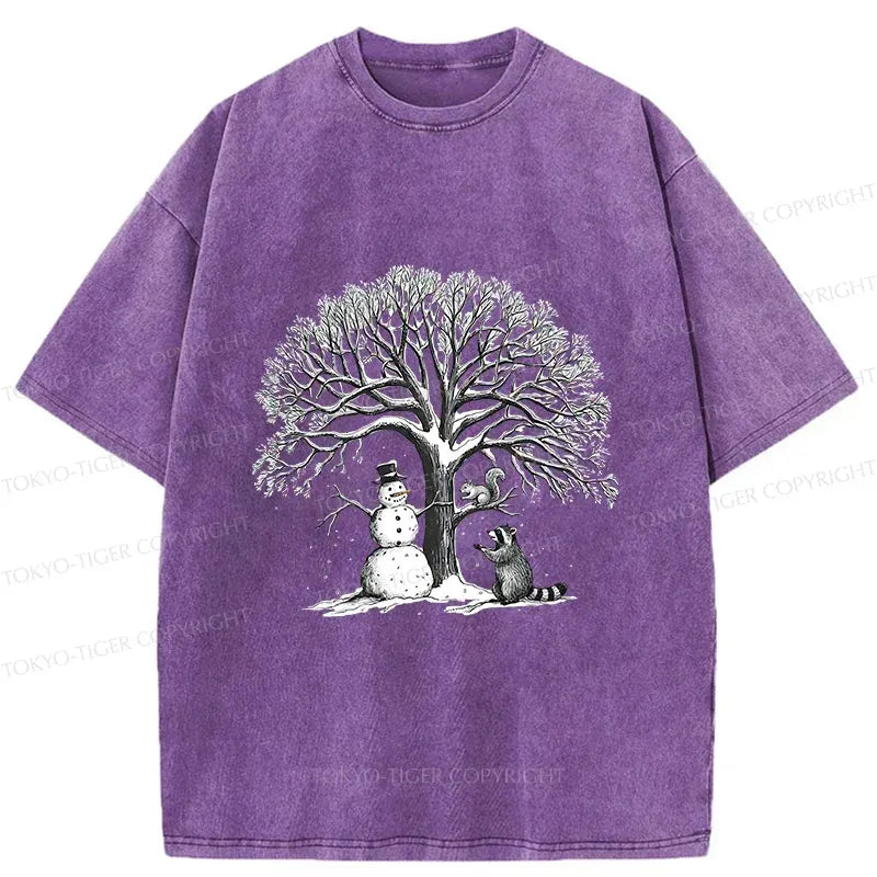 Kyoto-Lion Winter Washed T-Shirt for Daily Wear