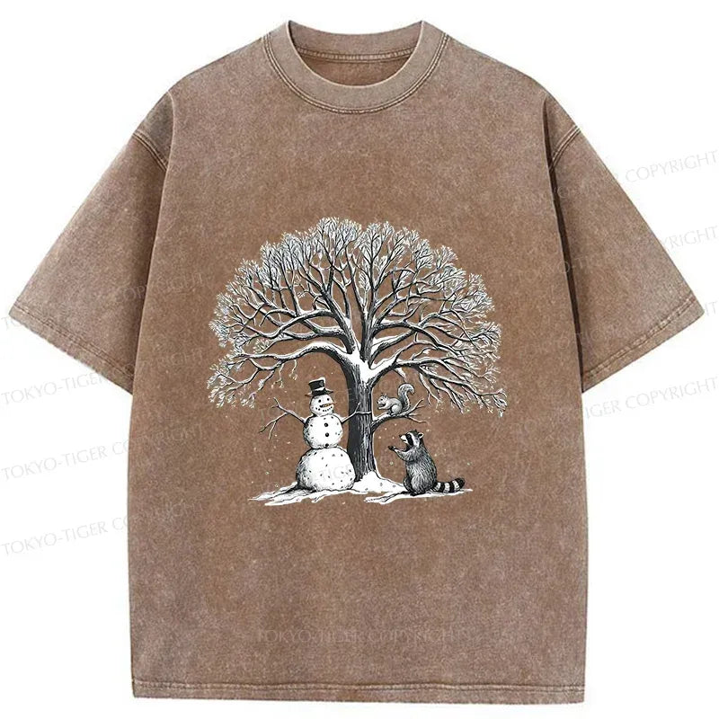 Kyoto-Lion Winter Washed T-Shirt for Daily Wear