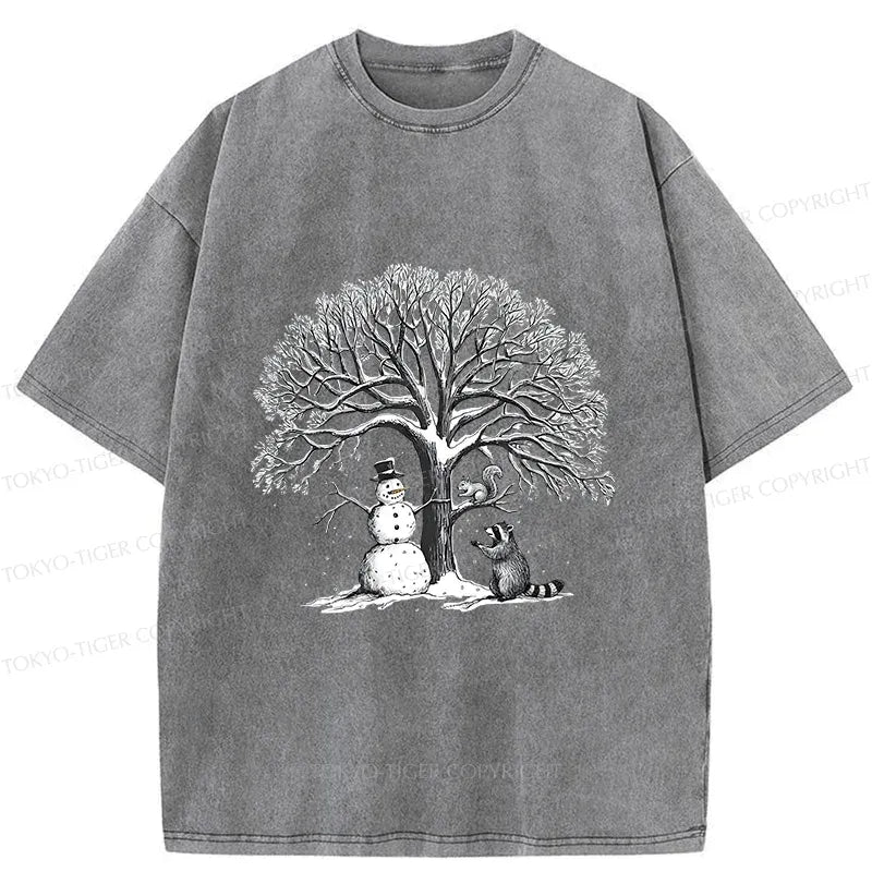 Kyoto-Lion Winter Washed T-Shirt for Daily Wear