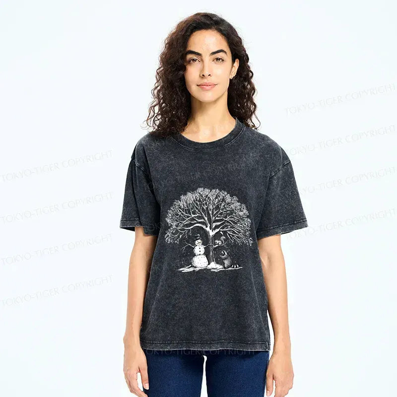 Kyoto-Lion Winter Washed T-Shirt for Daily Wear