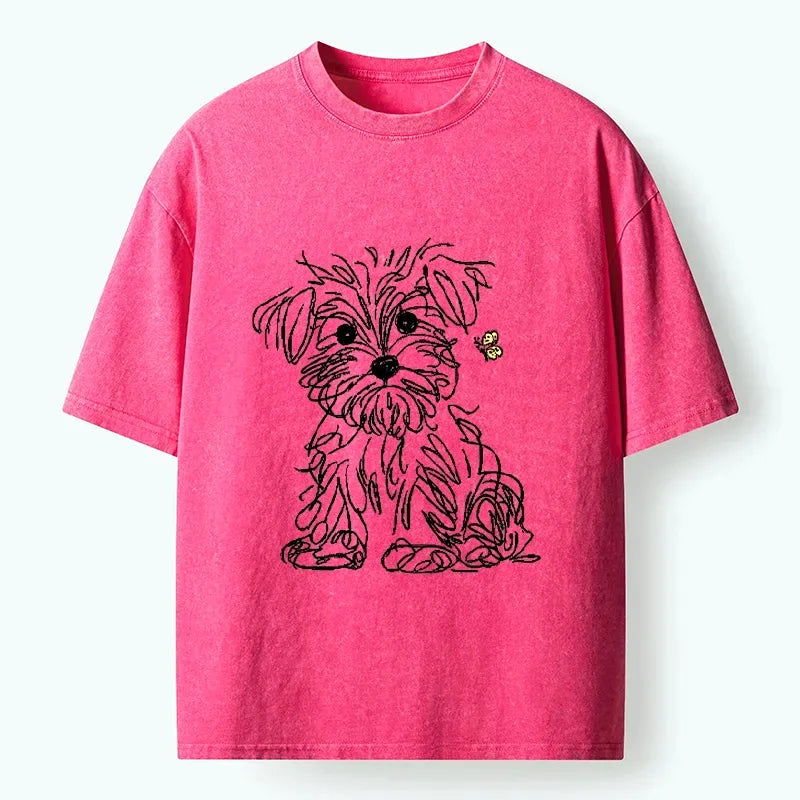 Japanese Vintage Washed T-Shirt for Everyday Wear