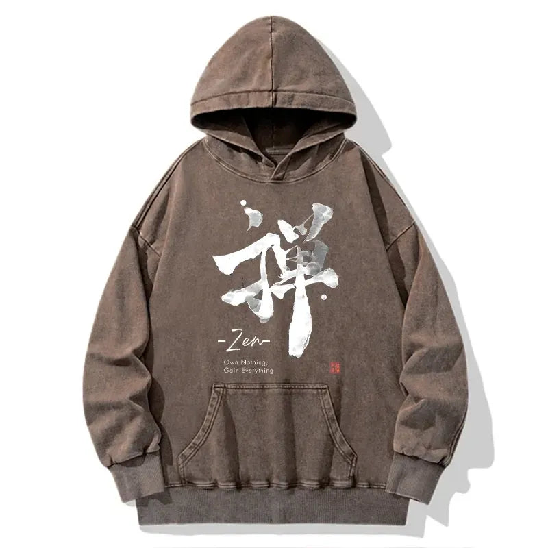 Washed Vintage Hoodie for Streetwear