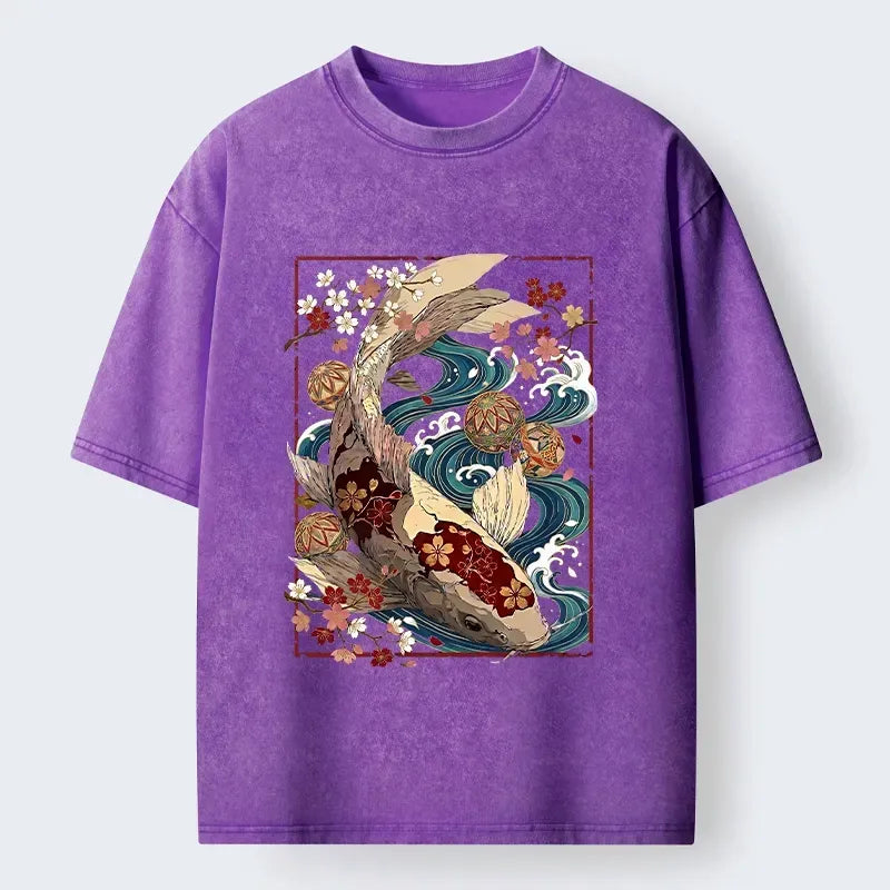japanese washed t-shirt for daily wear
