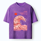 Kyoto-Lion Sakura Wave Washed T-Shirt