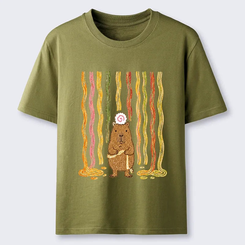 Kyoto-Lion Capybara Noodle Fun Classic T-Shirt