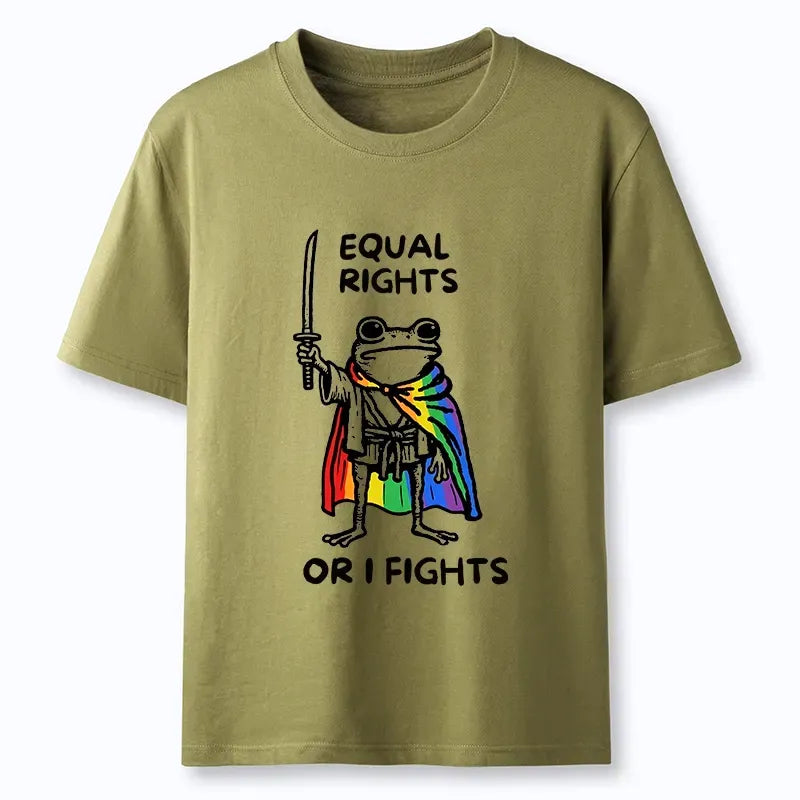Kyoto lion frog fights unisex cotton tee