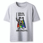 Kyoto lion frog fights unisex cotton tee