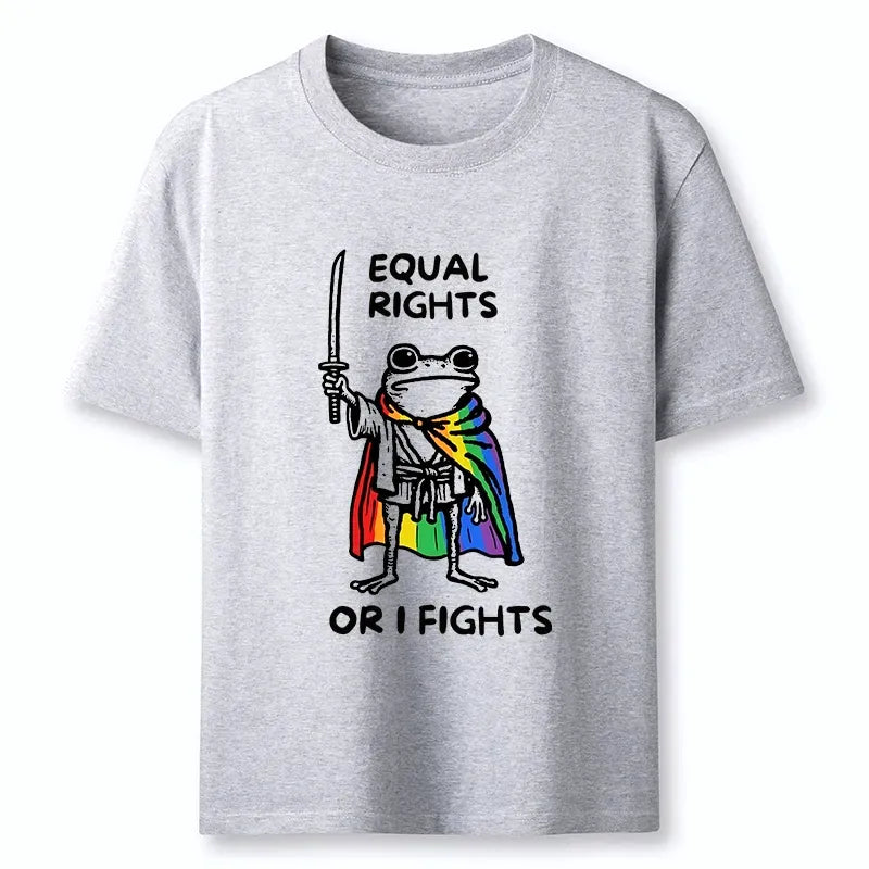 Kyoto lion frog fights unisex cotton tee