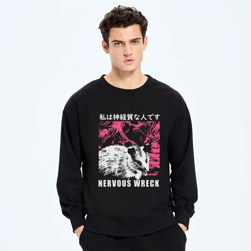 Trendy Japanese Sweatshirt for Streetwear