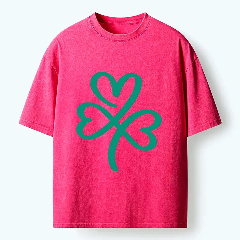 Kyoto-Lion St. Patrick's Day Minimalist Washed T-Shirt