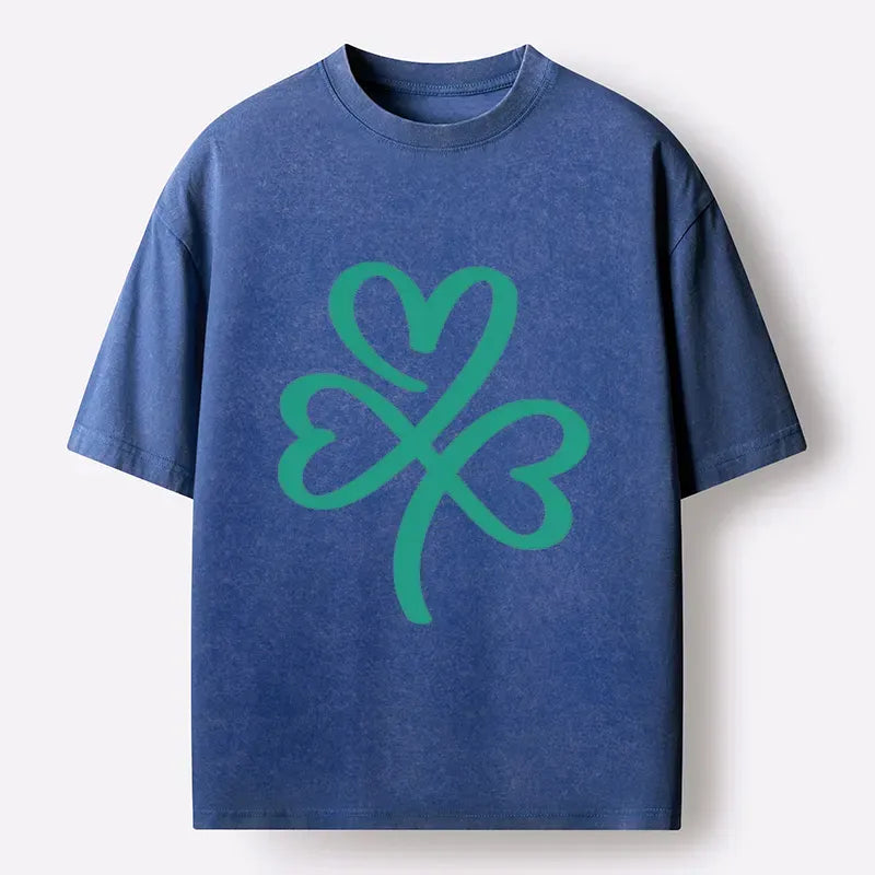 Kyoto-Lion St. Patrick's Day Minimalist Washed T-Shirt