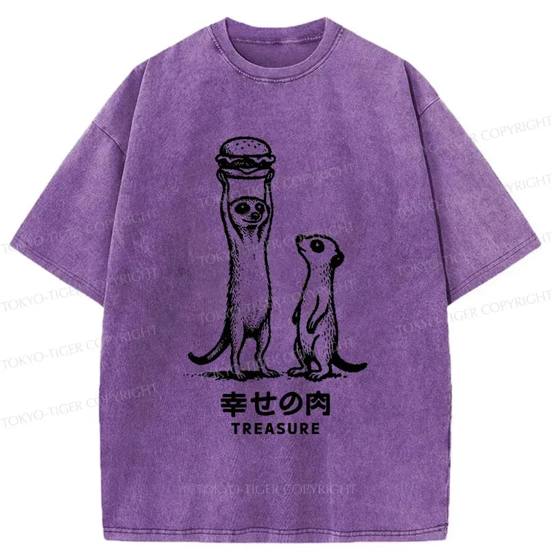 Kyoto-Lion Meerkats' Favorite Burger Washed T-Shirt