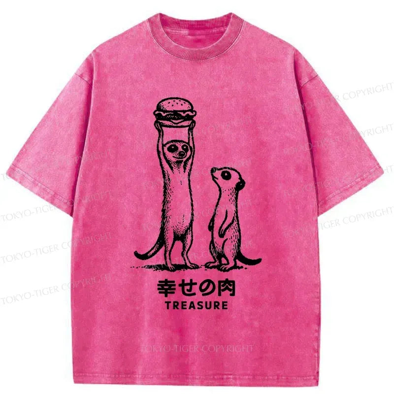 Kyoto-Lion Meerkats' Favorite Burger Washed T-Shirt