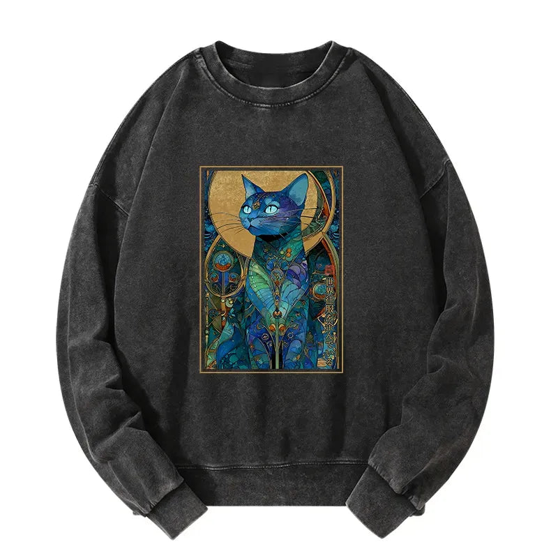 Japanese Cat Sweatshirt for Daily Wear