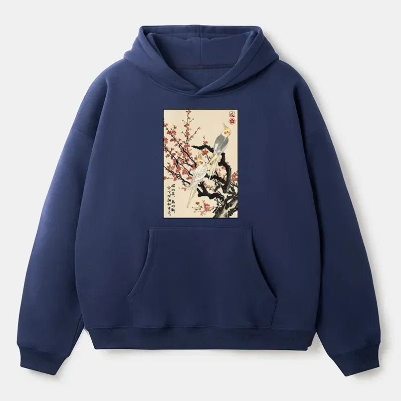 Sakura fleece hoodie for spring gift