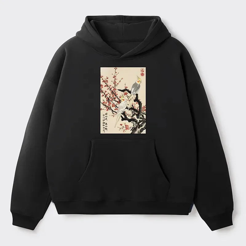 Sakura fleece hoodie for spring gift