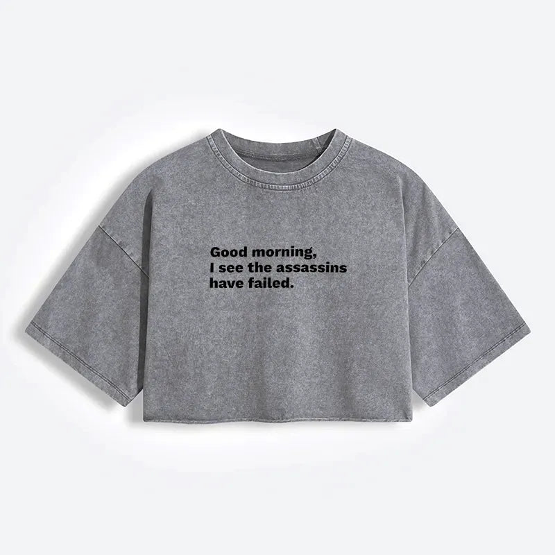 Japanese vintage crop t-shirt for women