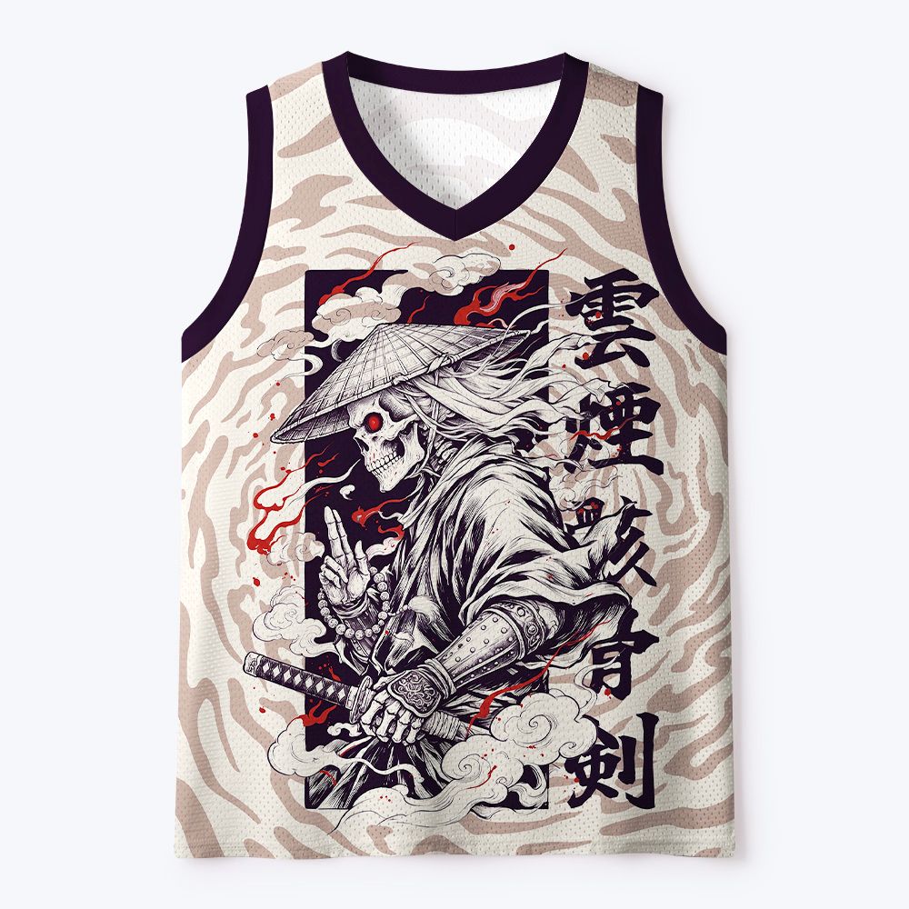 Breathable Skull Mesh Tank Top for Summer