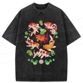Kyoto-Lion Retro Koi Group Washed T-Shirt