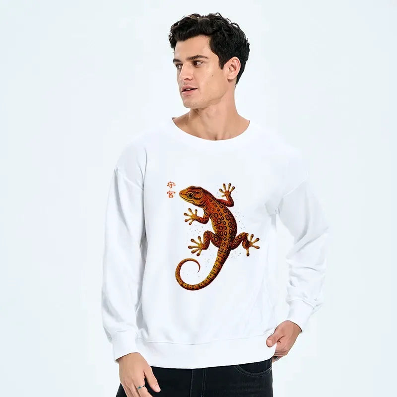 Funny Gecko Sweatshirt for Daily Wear