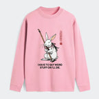 Kyoto-Lion Rabbit Gotta Say Weird Stuff Or Die Classic Long Sleeve T-Shirt