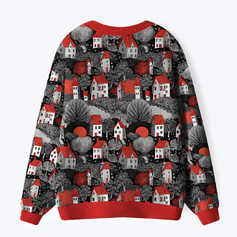 Kyoto Lion red black sweater for daily wear