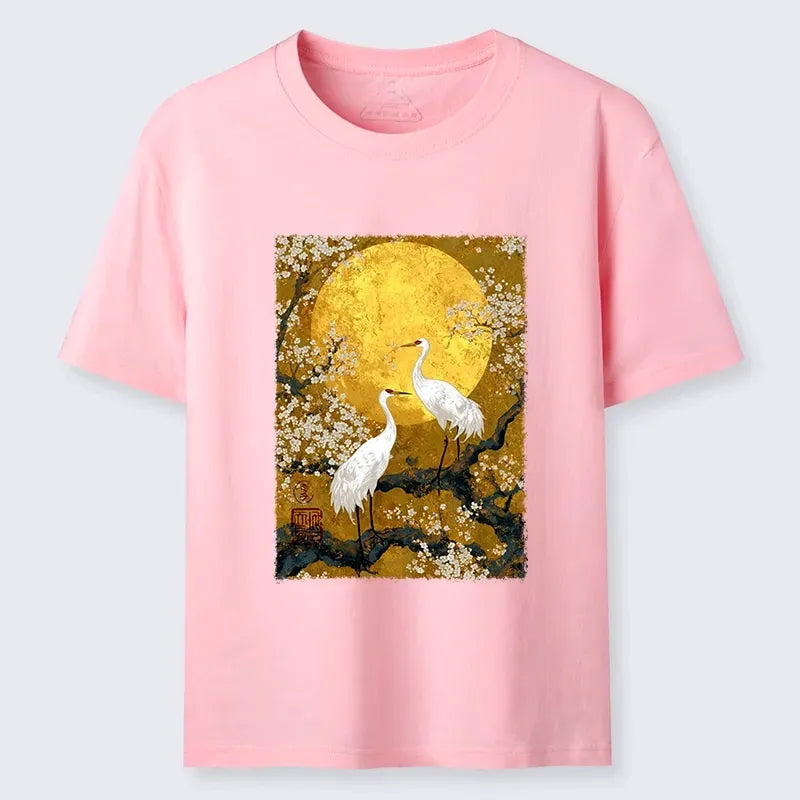 Traditional Kyoto Style Cotton T-Shirt Gift for Him
