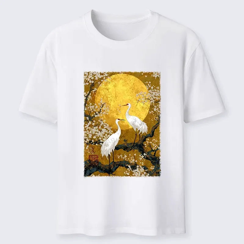 Traditional Kyoto Style Cotton T-Shirt Gift for Him