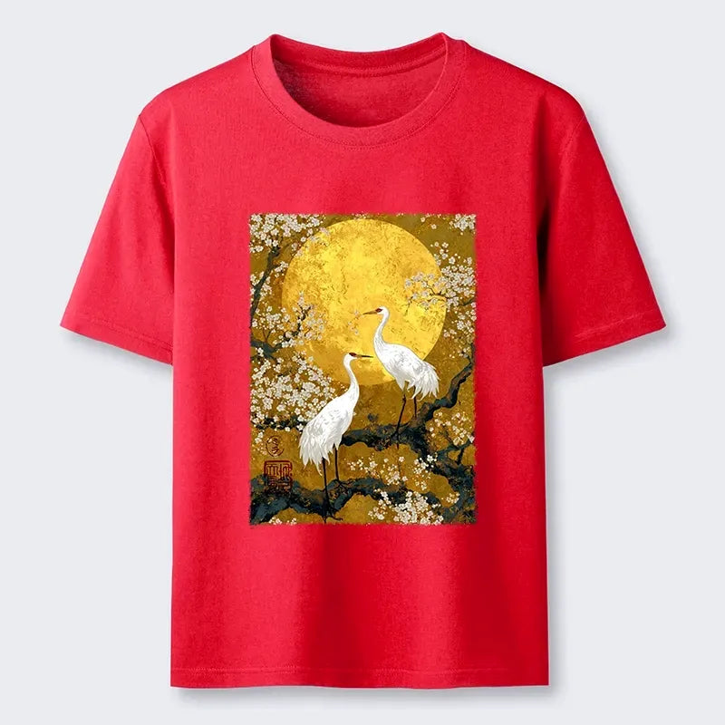Traditional Kyoto Style Cotton T-Shirt Gift for Him