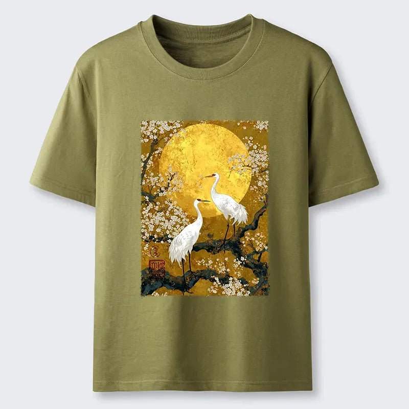 Traditional Kyoto Style Cotton T-Shirt Gift for Him