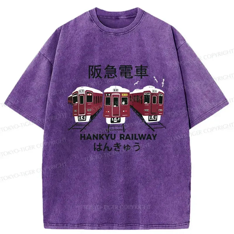Kyoto-Lion Hankyu Railway Washed T-Shirt