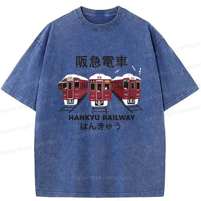 Kyoto-Lion Hankyu Railway Washed T-Shirt