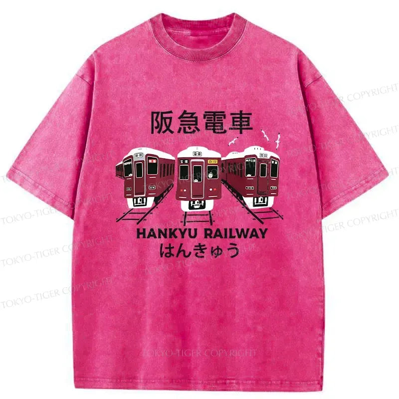 Kyoto-Lion Hankyu Railway Washed T-Shirt