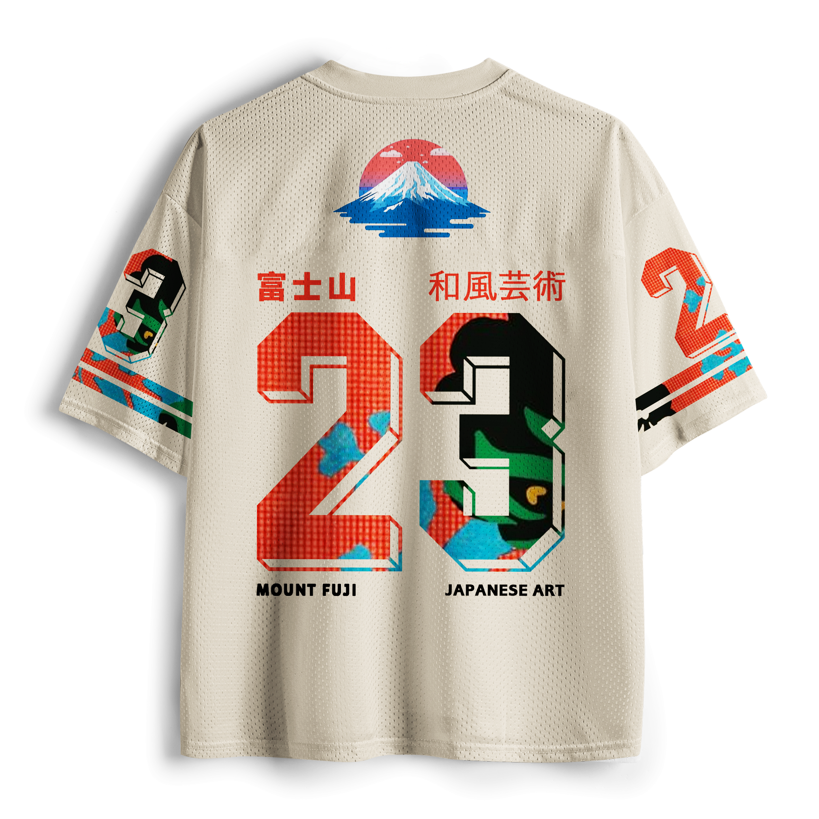 Kyoto lion red sun breathable mesh jersey