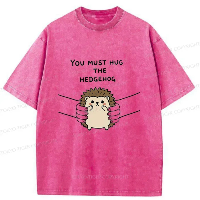 Kyoto-Lion Accept Hedgehog Washed T-Shirt