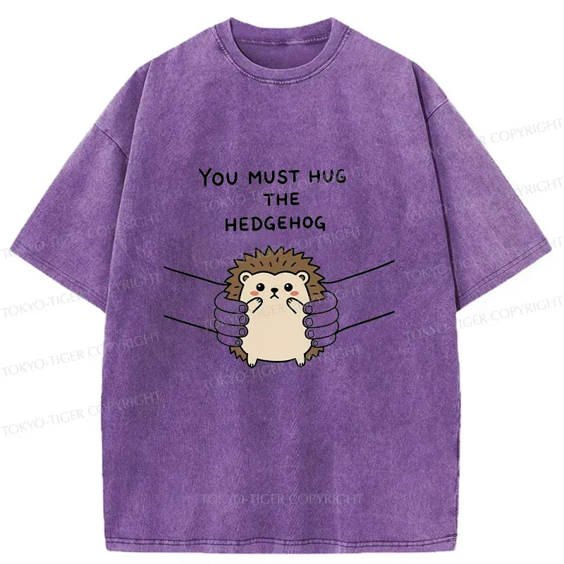 Kyoto-Lion Accept Hedgehog Washed T-Shirt